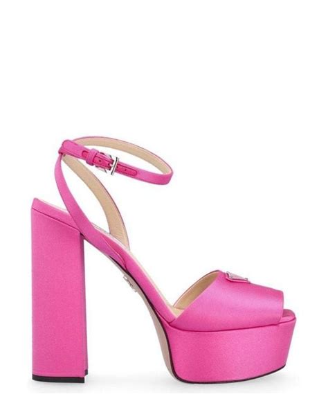 prada sandals pink|prada chunky heel sandal.